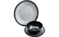 Flamefield Granite Melamin Geschirr-Set 12-tlg. Grey
