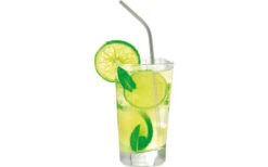 Metaltex Edelstahl Trinkhalm-Set Inkl. Reinigungsbürste 4 Tlg.