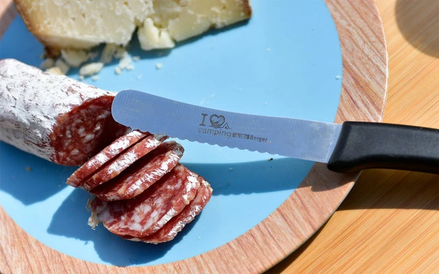 Berger Frühstücksmesser I Love Camping Grün 1 Berger Frühstücksmesser I Love Camping Grün