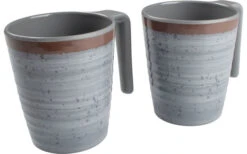 Bo-Camp Melamin Henkelbecher 400 Ml Set 4 Stück Blau / Braun -Campingkocher Geschäft 385531 2833807