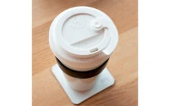 Silwy® To-Go-Cup Porzellan Becher Mit Deckel Inkl. Metall-Nano-Gel Pad Untersetzer (350 Ml) -Campingkocher Geschäft 435780 3104630