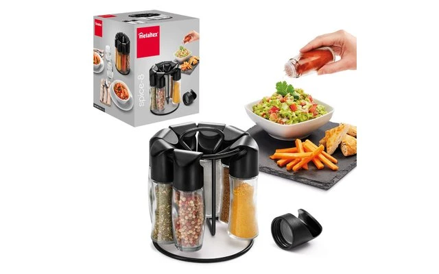 Metaltex Spice-8 Gewürzständer Weiß 1 Metaltex Spice-8 Gewürzständer Weiß