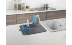 Metaltex Dry-Tex 2-in-1 Abtropfgestell Mit Microfasermatte Silber -Campingkocher Geschäft 497558 3367502