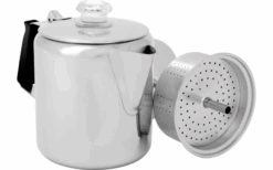 GSI Edelstahl Kaffeekocher Für 6 Tassen Mit Silikon Handgriff 0,9 Liter