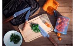 GSI Rakau Gourmet Messer Set Inklusive Schneidebrett Und Messerschärfer 7 Teilig -Campingkocher Geschäft 659280 4582203