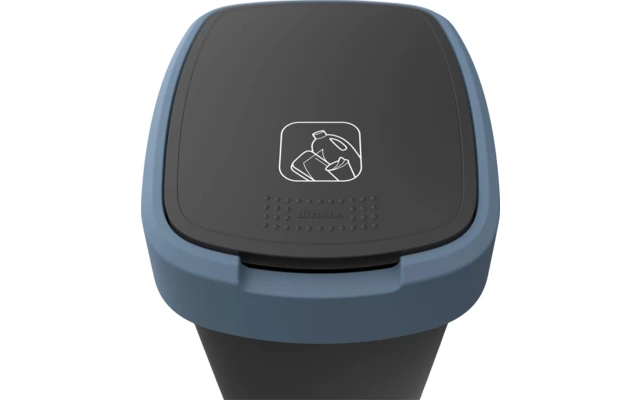 Rotho Twist Abfalleimer Mit Schwing- Und Klappdeckel 10 Liter Horizon Blau 3 Rotho Twist Abfalleimer Mit Schwing- Und Klappdeckel 10 Liter Horizon Blau – Bild 3